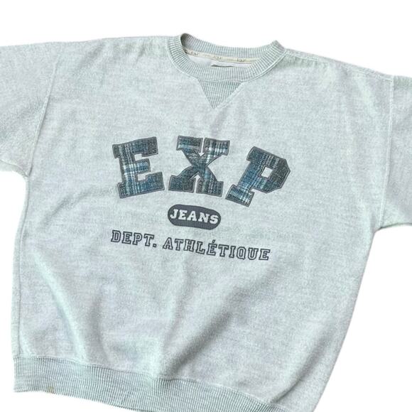 Vintage 80s Express Gray Fleece Sweatsuit Set – Sweatshirt & Joggers / S - - Picture 2 of 5